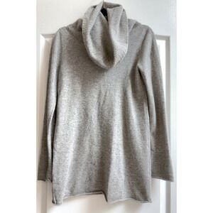 KENAR 100% Cashmere Women's Cowl Neck Sweater Gray Size M